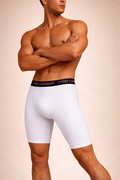 Short de compression blanc PRO-COMBAT pour hommes
